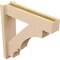 Ekena Millwork 5 1/2-in W x 22-in D x 22-in H Balboa Block Rough Cedar Woodgrain TimberThane Outlooker, Primed Tan OUTUR055X22X22BOA44RCPR - alternate 3
